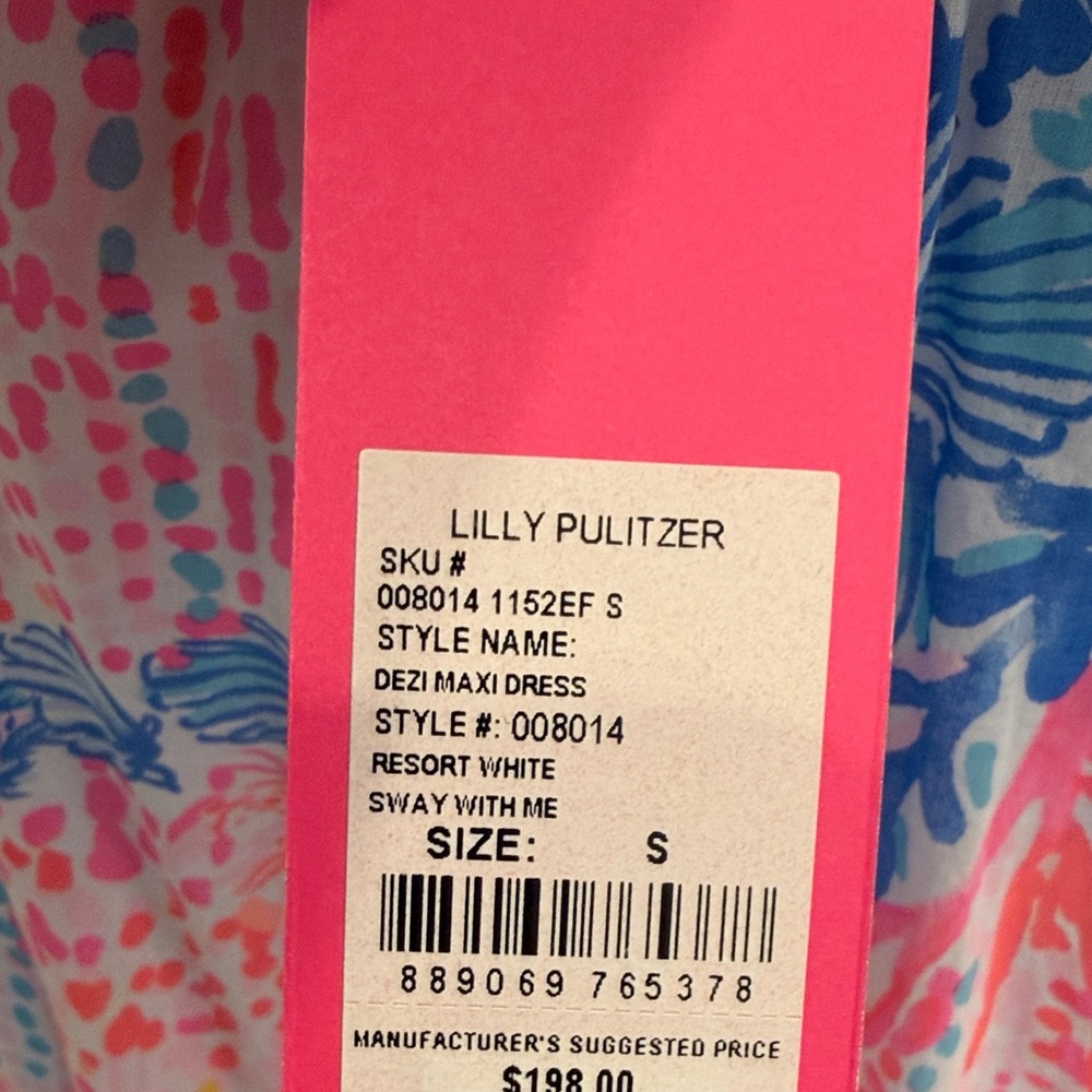 Lilly Pulitzer Dezi Pink and Blue Floral Maxi Dress - Picture 3 of 6
